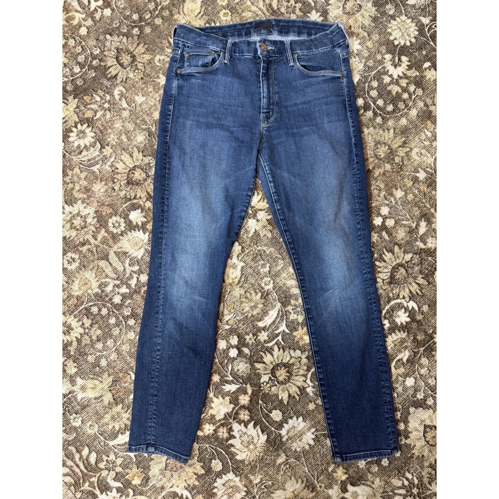 Mother Jeans Womens 25, The Looker Kitty Kitty High Waisted Faded Dark Blue
